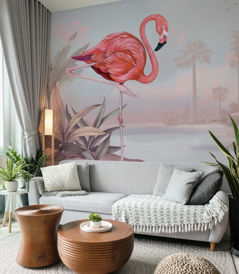 tapeta-crimson-flamingo-pink