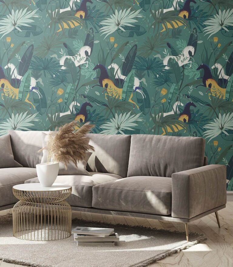 tapeta-dream-horses-turquoise