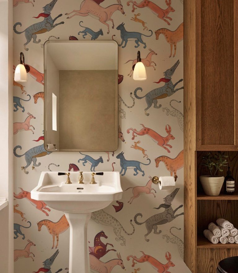 tapeta-oriental-animals-beige