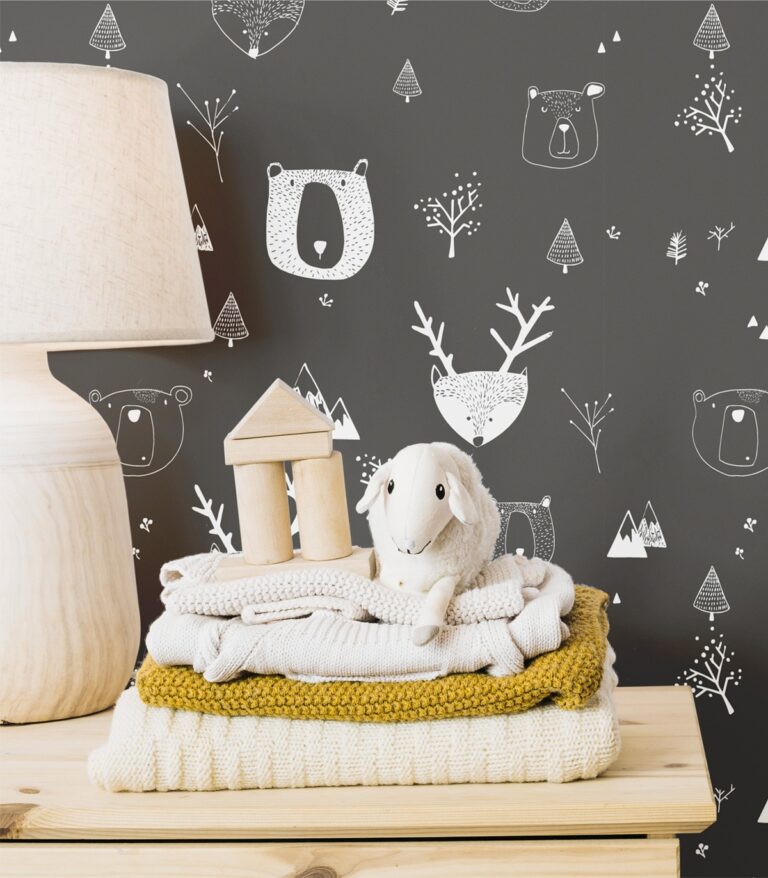 tapeta-teddy-bears-black