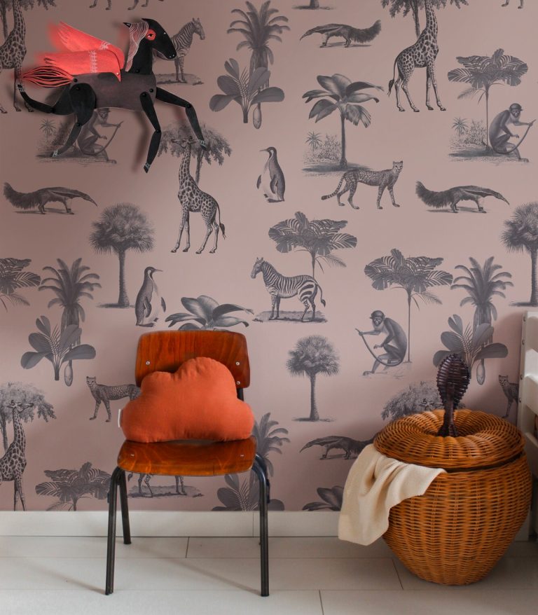 tapeta-vintage-animals-purple