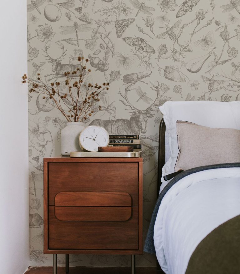 tapeta-vintage-botanic-light-brown